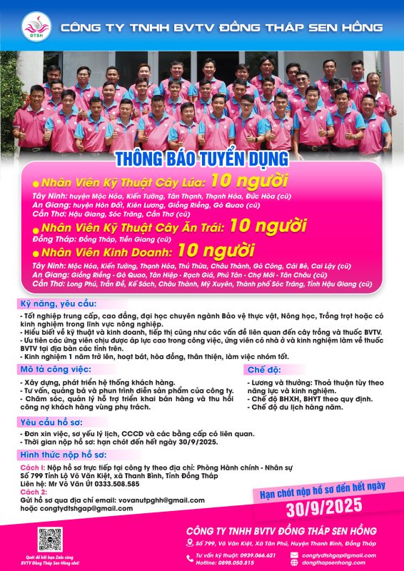 Thông báo tuyển dụng